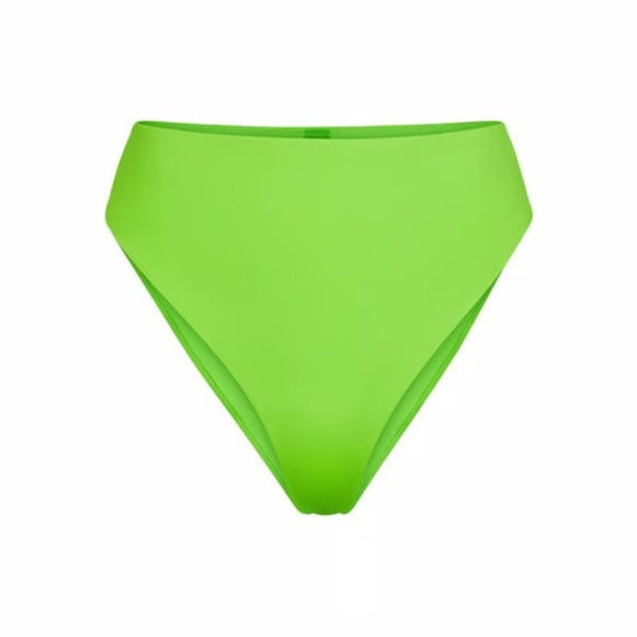 NWT SKIMS Recycled Swim Mid Waist Bottom Extra Extra Small Neon Green - Picture 1 of 3